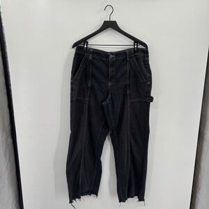 SO Carpenter Jeans Womens 15 32W Charcoal Gray High Rise Wide Leg Grunge Y2K 90s